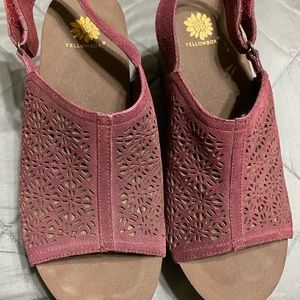 Yellowbox Burgundy and Brown Wedges